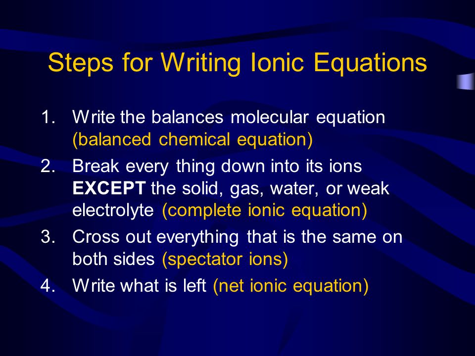 Writing a balanced chemical equation